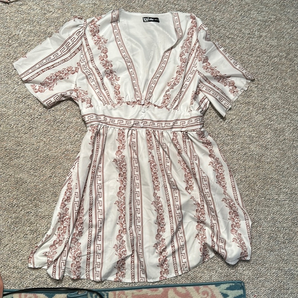 Cute pattern loose spring dress